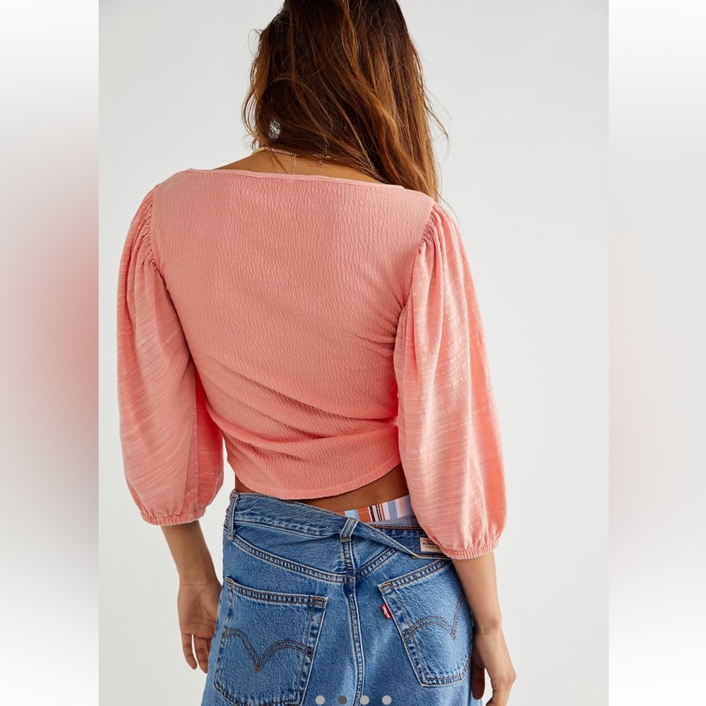 Free People Day Lilly Top Faded Coral XS - Picture 2 of 6